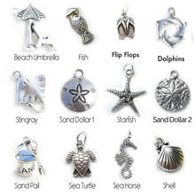 Load image into Gallery viewer, Sterling Silver Beach Badge Necklace