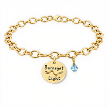 Load image into Gallery viewer, Barnegat Light Beach Tag Charm Bracelet – Hand-Stamped NJ Jewelry