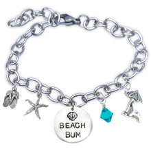 Load image into Gallery viewer, Beach Bum Block Font Bangle