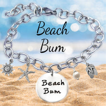 Load image into Gallery viewer, Beach Bum Sandprint Font Bangle
