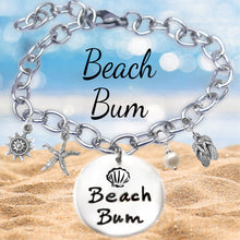 Load image into Gallery viewer, Beach Bum Sandprint Font Bangle