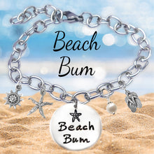 Load image into Gallery viewer, Beach Bum Sandprint Font Bangle