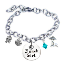 Load image into Gallery viewer, Beach Girl Lowercase Font Bangle