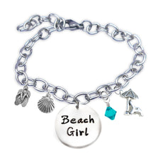 Load image into Gallery viewer, Beach Girl Lowercase Font Bangle