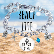 Load image into Gallery viewer, Beach Life Skinny Caps Font Bangle