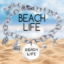 Load image into Gallery viewer, Beach Life Block Font Bangle