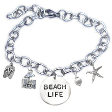 Load image into Gallery viewer, Beach Life Block Font Bangle