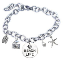 Load image into Gallery viewer, Beach Life Block Font Bangle