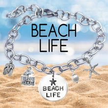 Load image into Gallery viewer, Beach Life Block Font Bangle