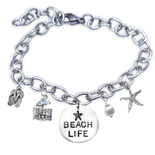 Load image into Gallery viewer, Beach Life Block Font Bangle