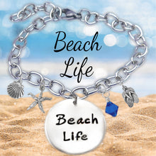Load image into Gallery viewer, Beach Life Sandprint Font Bangle