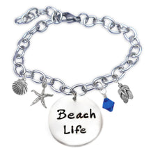 Load image into Gallery viewer, Beach Life Sandprint Font Bangle