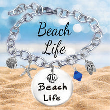 Load image into Gallery viewer, Beach Life Sandprint Font Bangle