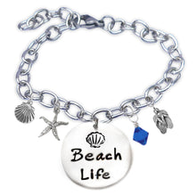 Load image into Gallery viewer, Beach Life Sandprint Font Bangle