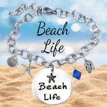 Load image into Gallery viewer, Beach Life Sandprint Font Bangle