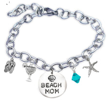 Load image into Gallery viewer, Beach Mom Block Font Bangle