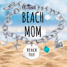 Load image into Gallery viewer, Beach Mom Skinny Caps Font Bangle