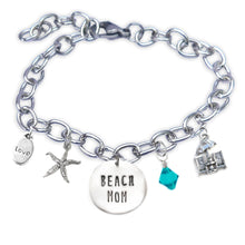 Load image into Gallery viewer, Beach Mom Skinny Caps Font Bangle