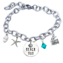Load image into Gallery viewer, Beach Mom Skinny Caps Font Bangle