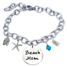 Load image into Gallery viewer, Beach Mom Sandprint Font Bangle