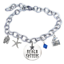 Load image into Gallery viewer, Beach Sisters Skinny Caps Font Bangle