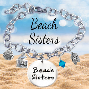 Beach Sisters Sandprint Font Bangle