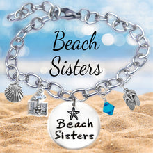 Load image into Gallery viewer, Beach Sisters Sandprint Font Bangle
