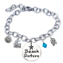 Load image into Gallery viewer, Beach Sisters Sandprint Font Bangle
