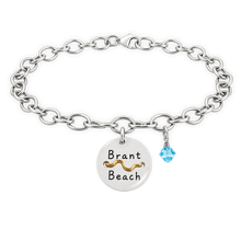 Load image into Gallery viewer, Brant Beach Tag Charm Bracelet – Hand-Stamped NJ Jewelry