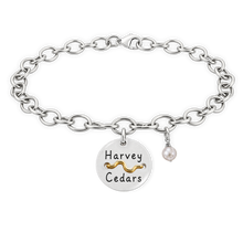 Load image into Gallery viewer, Harvey Cedars Beach Tag Charm Bracelet – Hand-Stamped NJ Jewelry