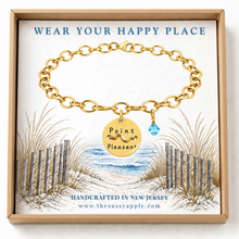 Load image into Gallery viewer, Point Pleasant Beach Tag Charm Bracelet – Hand-Stamped NJ Jewelry