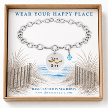 Load image into Gallery viewer, Jersey Girl Beach Tag Charm Bracelet – Hand-Stamped NJ Jewelry