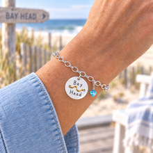 Load image into Gallery viewer, Bay Head Beach Tag Charm Bracelet – Hand-Stamped NJ Jewelry