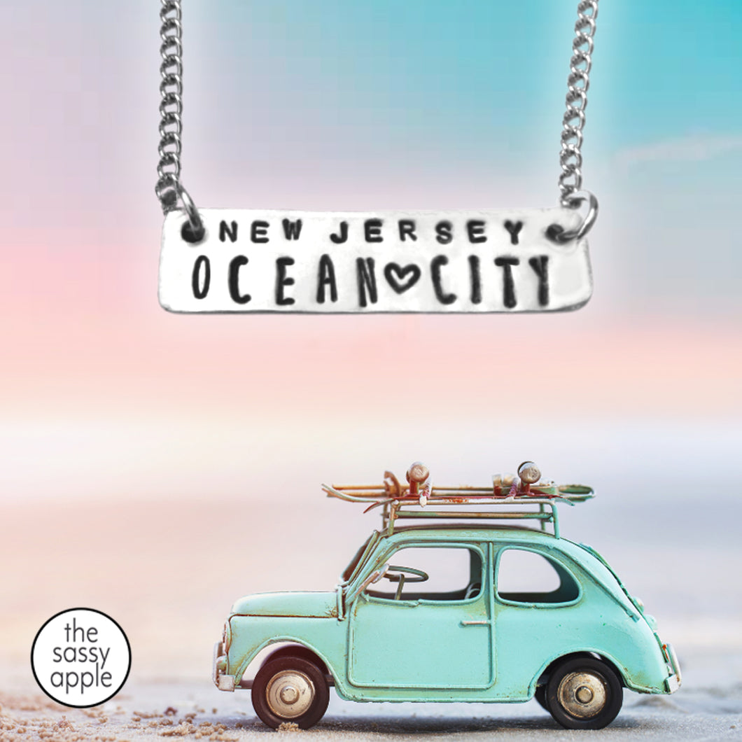 License Plate Necklace Ocean City NJ