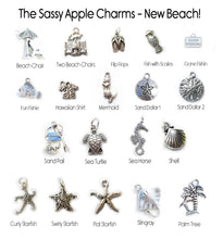 Load image into Gallery viewer, Wildwood NJ Flat Mini Sterling Silver Beach Bangle with Swarovski Crystal