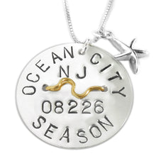 Load image into Gallery viewer, Sterling Silver Beach Badge Necklace