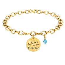 Load image into Gallery viewer, Point Pleasant Beach Tag Charm Bracelet – Hand-Stamped NJ Jewelry