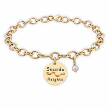 Load image into Gallery viewer, Seaside Heights Beach Tag Charm Bracelet – Hand-Stamped NJ Jewelry