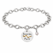 Load image into Gallery viewer, Seaside Park Beach Tag Charm Bracelet – Hand-Stamped NJ Jewelry
