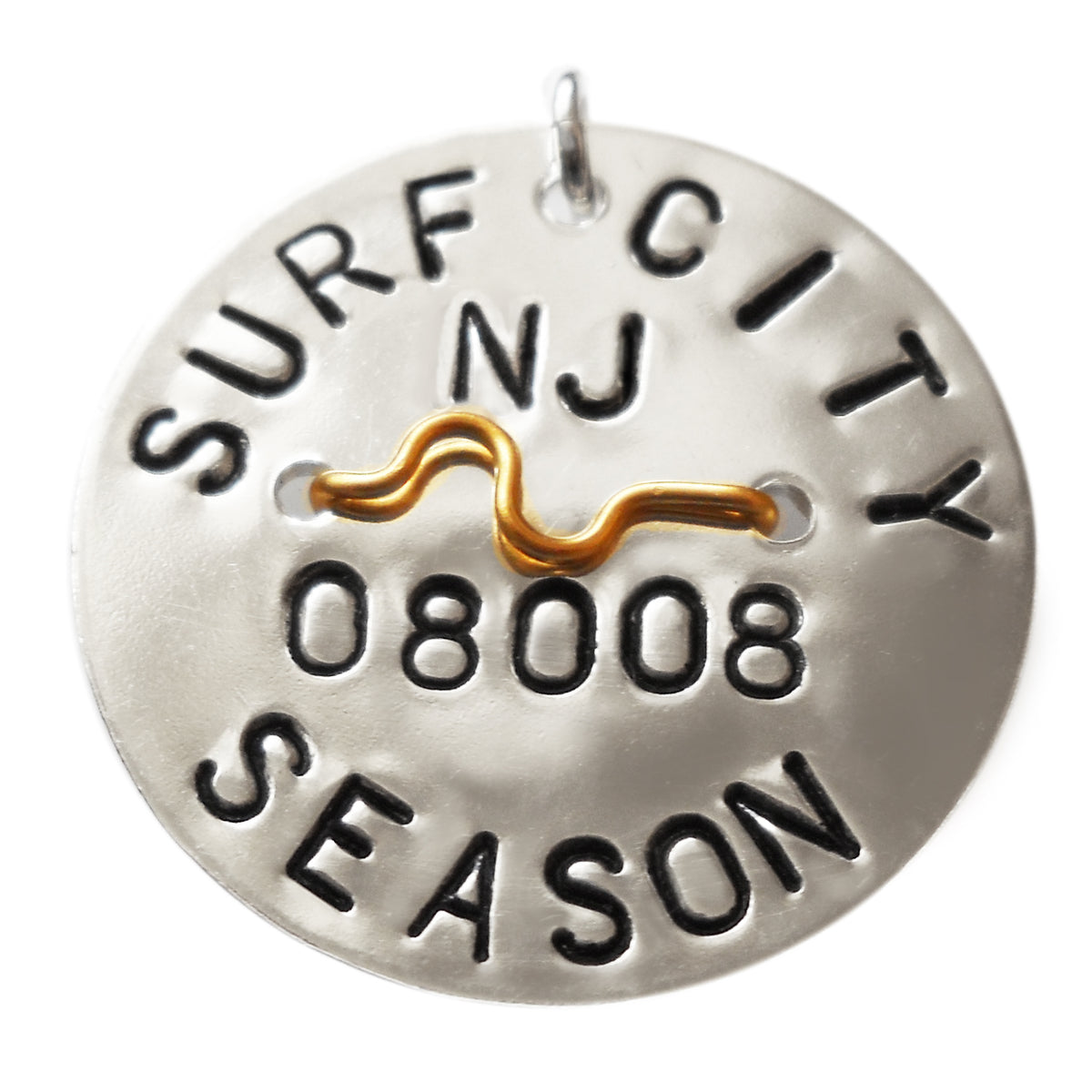 Silvertone Beach Badge Necklace – The Sassy Apple