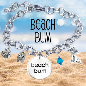 Beach Bum Lowercase Font Bangle