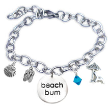 Load image into Gallery viewer, Beach Bum Lowercase Font Bangle
