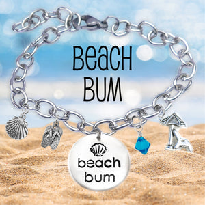 Beach Bum Lowercase Font Bangle