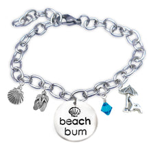 Load image into Gallery viewer, Beach Bum Lowercase Font Bangle