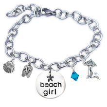 Load image into Gallery viewer, Beach Girl Lowercase Font Bangle
