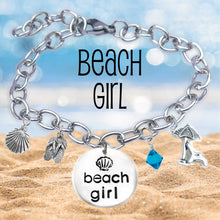 Load image into Gallery viewer, Beach Girl Lowercase Font Bangle