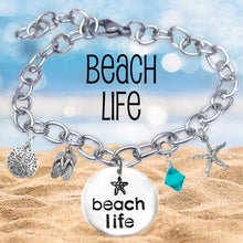 Load image into Gallery viewer, Beach Life Lowercase Font Bangle