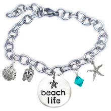 Load image into Gallery viewer, Beach Life Lowercase Font Bangle