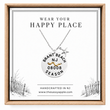 Load image into Gallery viewer, Carded Jewelry Box with Brant Beach - Beach Tag Necklace