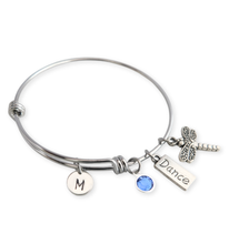 Load image into Gallery viewer, Little Letters Monogram Expandable Bangle